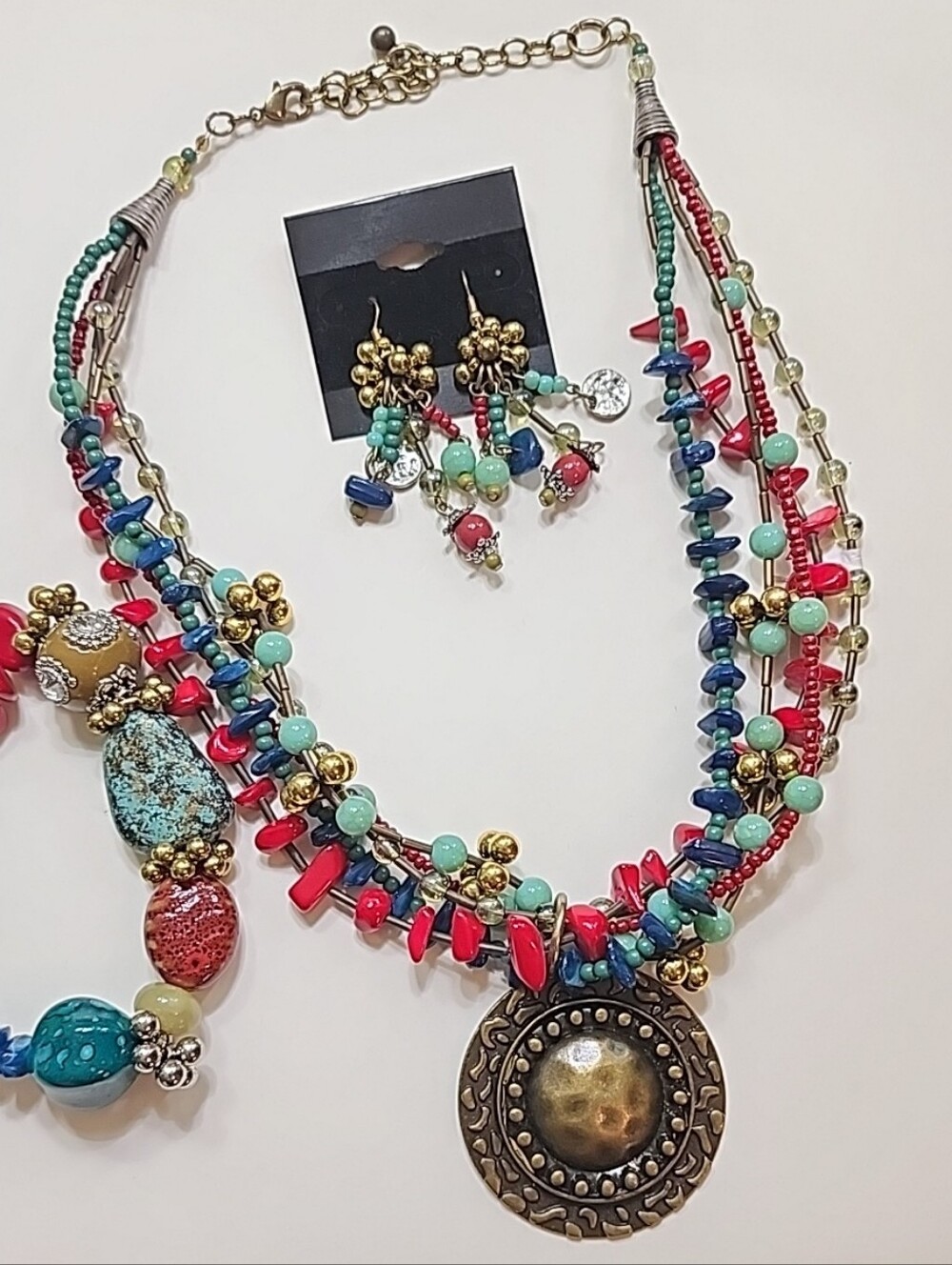 3pce Necklace, Earrings & Bracelet